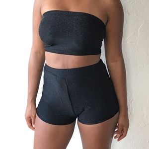 Two piece shorts bandeau set